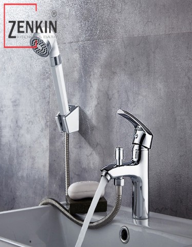 Bộ vòi lavabo kết hợp sen tắm nóng lạnh Zenkin ZK1045